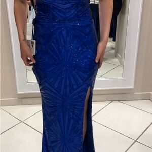 Windsor Royal Blue Sequin Maxi Dress